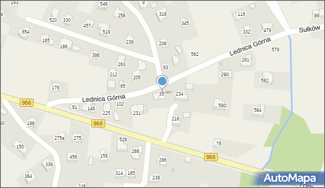 Lednica Górna, Lednica Górna, 33a, mapa Lednica Górna