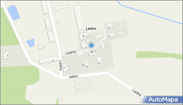 Ledno, Ledno, 10, mapa Ledno