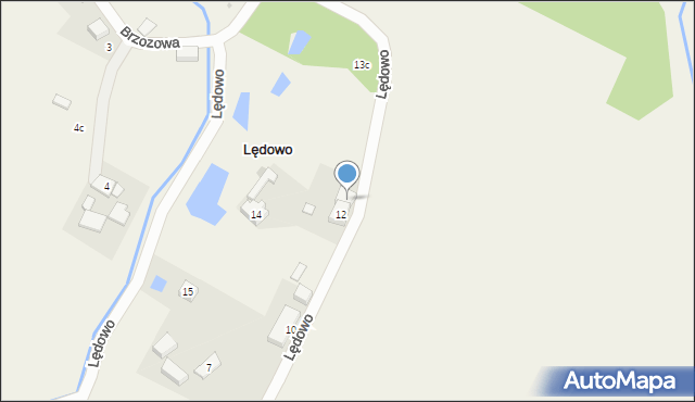 Lędowo, Lędowo, 13, mapa Lędowo