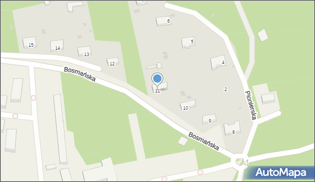 Lędowo-Osiedle, Lędowo-Osiedle, 11, mapa Lędowo-Osiedle