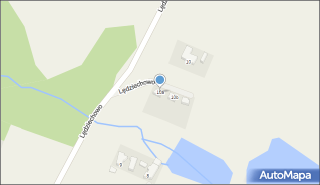 Lędziechowo, Lędziechowo, 10a, mapa Lędziechowo