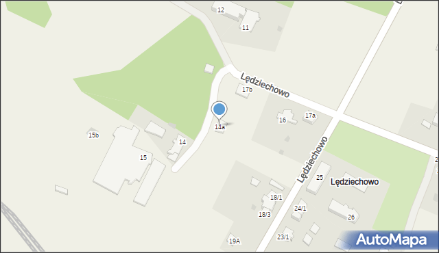 Lędziechowo, Lędziechowo, 14a, mapa Lędziechowo