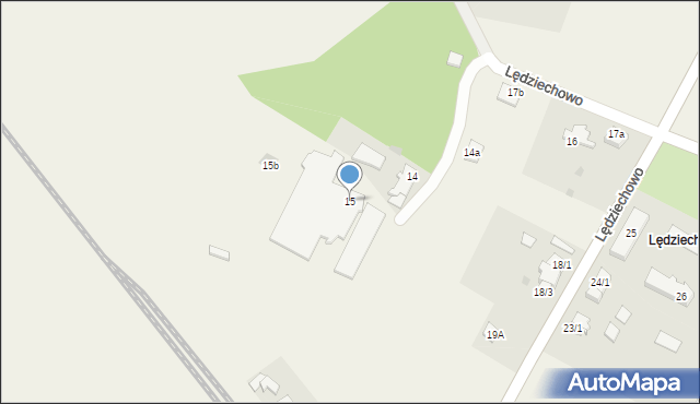 Lędziechowo, Lędziechowo, 15, mapa Lędziechowo
