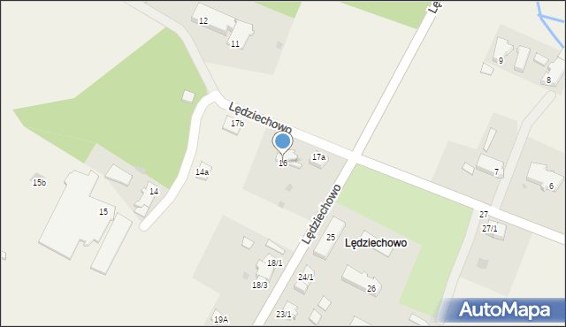 Lędziechowo, Lędziechowo, 16, mapa Lędziechowo