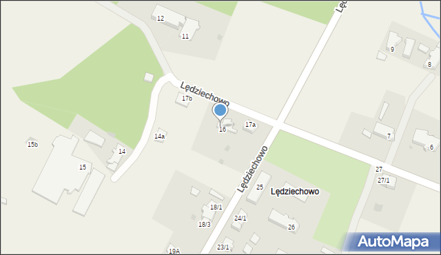 Lędziechowo, Lędziechowo, 17, mapa Lędziechowo