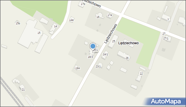 Lędziechowo, Lędziechowo, 18/2, mapa Lędziechowo