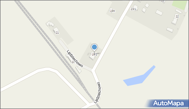 Lędziechowo, Lędziechowo, 19/1, mapa Lędziechowo