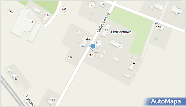 Lędziechowo, Lędziechowo, 23/2, mapa Lędziechowo