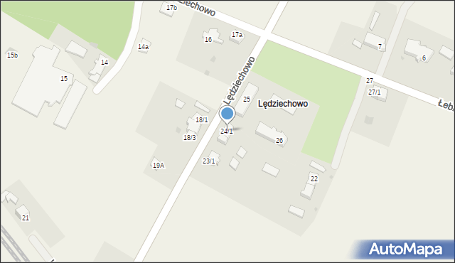 Lędziechowo, Lędziechowo, 24/1, mapa Lędziechowo