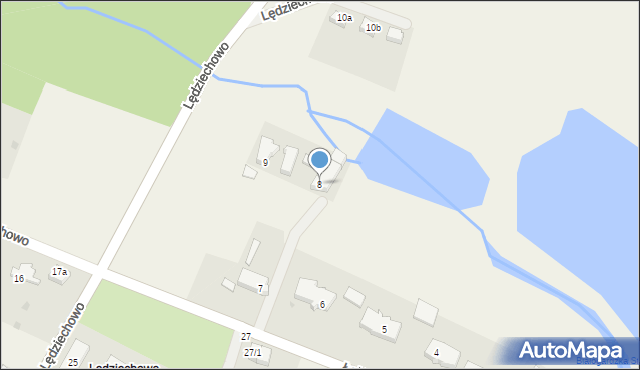 Lędziechowo, Lędziechowo, 8, mapa Lędziechowo