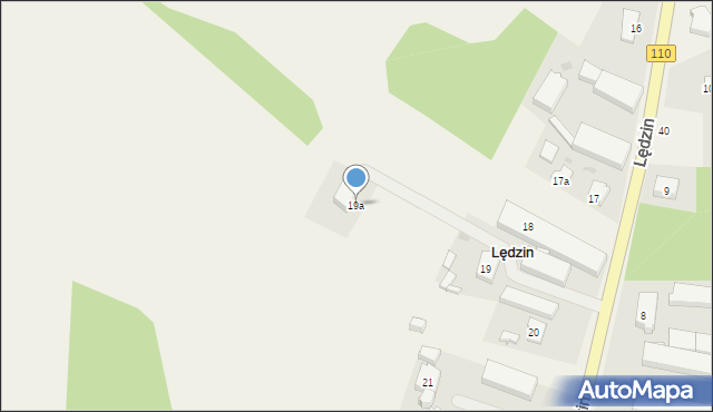 Lędzin, Lędzin, 19a, mapa Lędzin