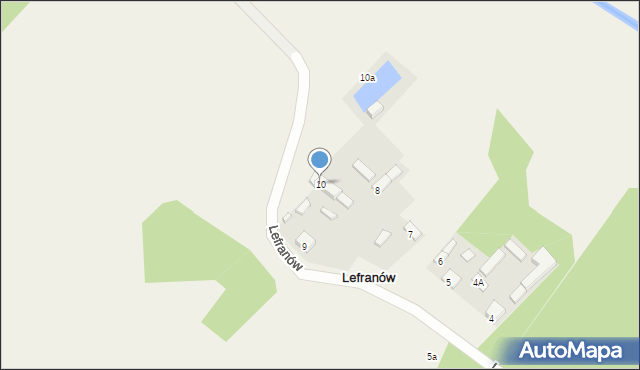 Lefranów, Lefranów, 10, mapa Lefranów