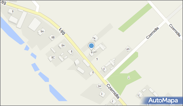 Łęg, Łęg, 7, mapa Łęg