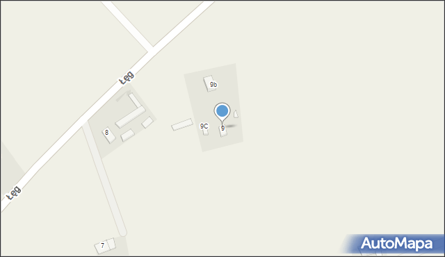 Łęg, Łęg, 9, mapa Łęg