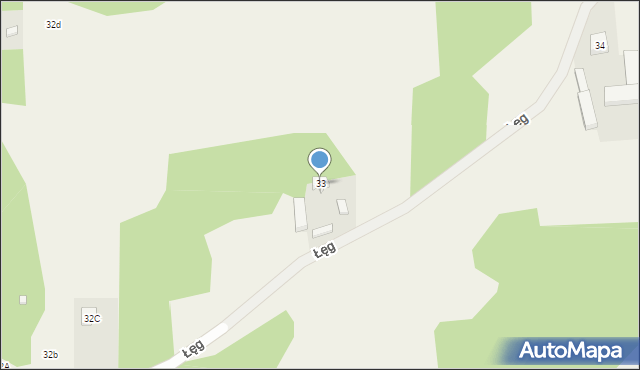 Łęg, Łęg, 33, mapa Łęg