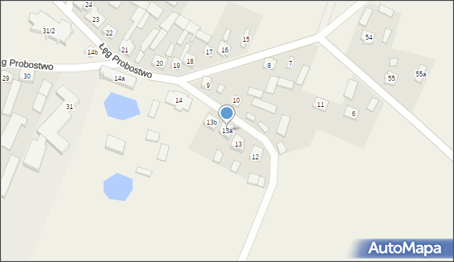 Łęg Probostwo, Łęg Probostwo, 13a, mapa Łęg Probostwo