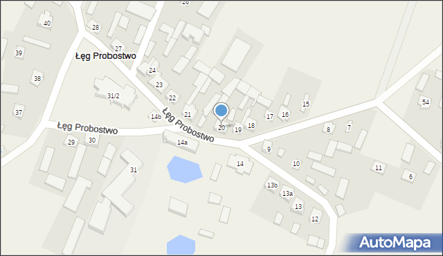Łęg Probostwo, Łęg Probostwo, 20, mapa Łęg Probostwo