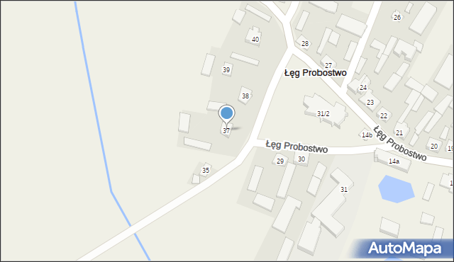 Łęg Probostwo, Łęg Probostwo, 37, mapa Łęg Probostwo