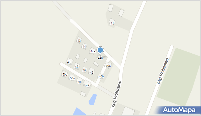 Łęg Probostwo, Łęg Probostwo, 44b, mapa Łęg Probostwo