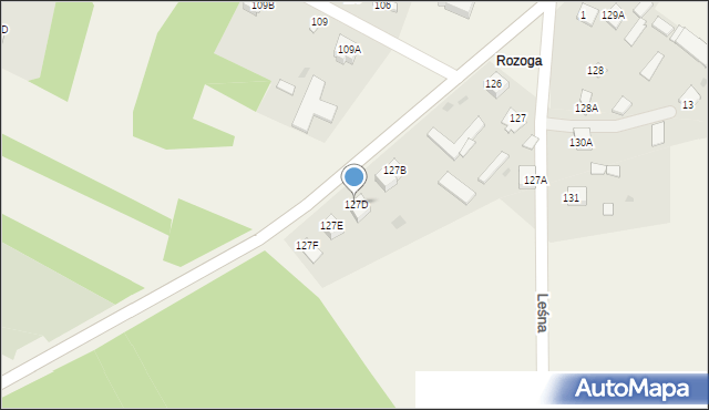 Łęg Przedmiejski, Łęg Przedmiejski, 127D, mapa Łęg Przedmiejski