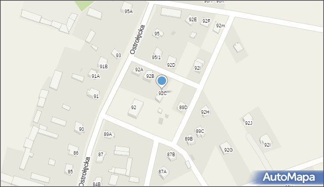 Łęg Przedmiejski, Łęg Przedmiejski, 92C, mapa Łęg Przedmiejski