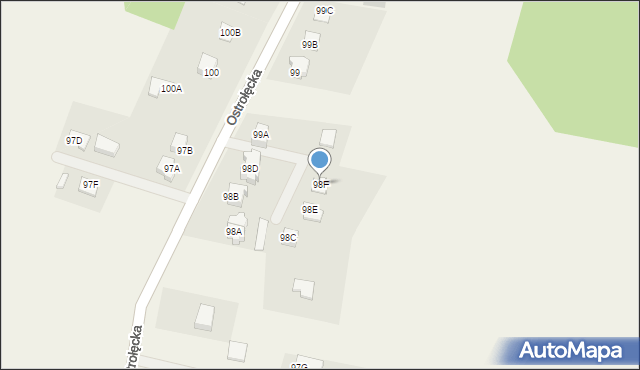 Łęg Przedmiejski, Łęg Przedmiejski, 98F, mapa Łęg Przedmiejski