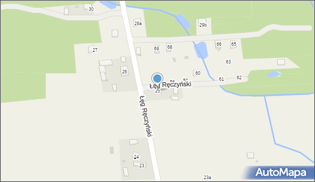 Łęg Ręczyński, Łęg Ręczyński, 25, mapa Łęg Ręczyński