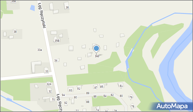 Łęg Ręczyński, Łęg Ręczyński, 34d, mapa Łęg Ręczyński