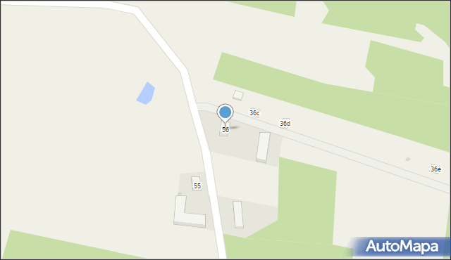 Łęg Ręczyński, Łęg Ręczyński, 56, mapa Łęg Ręczyński