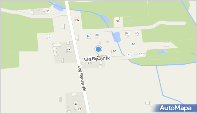 Łęg Ręczyński, Łęg Ręczyński, 58, mapa Łęg Ręczyński