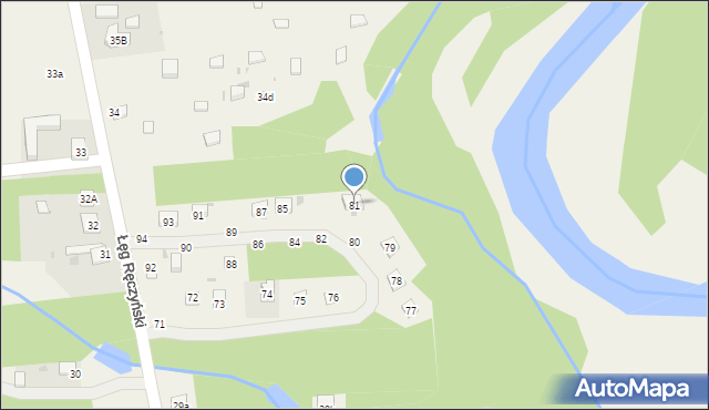 Łęg Ręczyński, Łęg Ręczyński, 81, mapa Łęg Ręczyński