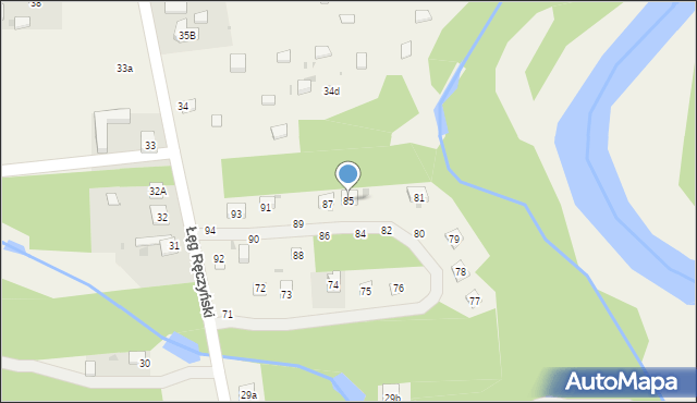 Łęg Ręczyński, Łęg Ręczyński, 85, mapa Łęg Ręczyński