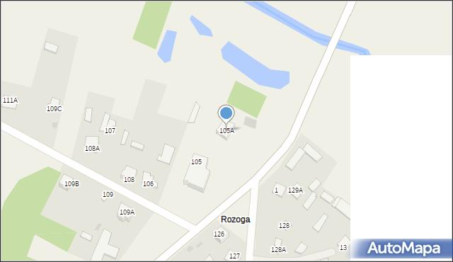 Łęg Starościński, Łęg Starościński, 105A, mapa Łęg Starościński