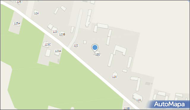 Łęg Starościński, Łęg Starościński, 121A, mapa Łęg Starościński