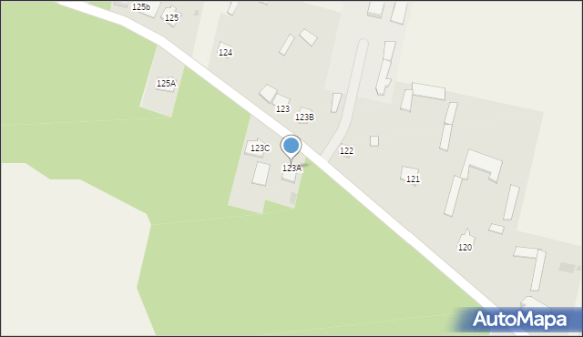 Łęg Starościński, Łęg Starościński, 123A, mapa Łęg Starościński