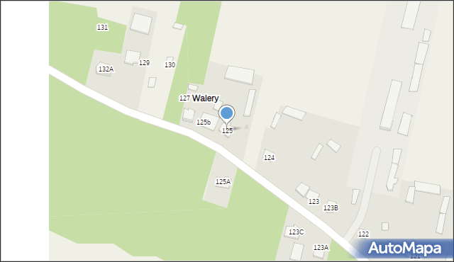 Łęg Starościński, Łęg Starościński, 125, mapa Łęg Starościński