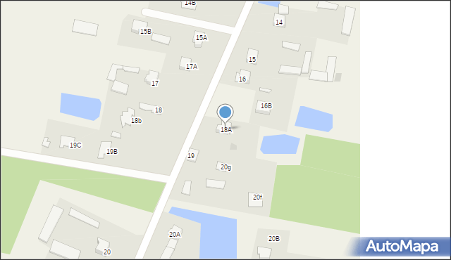 Łęg Starościński, Łęg Starościński, 18A, mapa Łęg Starościński