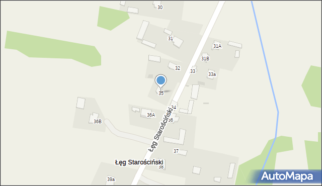 Łęg Starościński, Łęg Starościński, 35, mapa Łęg Starościński