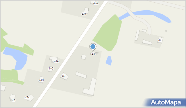 Łęg Starościński, Łęg Starościński, 43, mapa Łęg Starościński