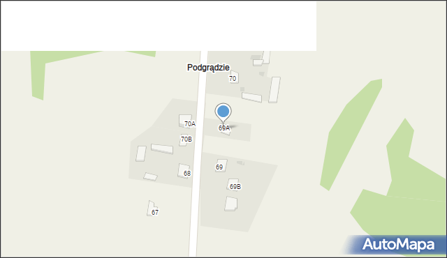Łęg Starościński, Łęg Starościński, 69A, mapa Łęg Starościński