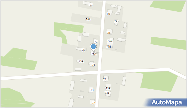 Łęg Starościński, Łęg Starościński, 76A, mapa Łęg Starościński