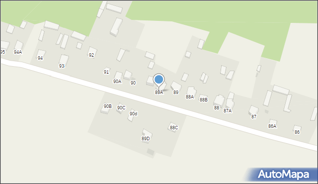 Łęg Starościński, Łęg Starościński, 89A, mapa Łęg Starościński