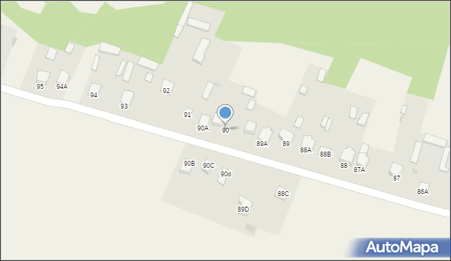 Łęg Starościński, Łęg Starościński, 90, mapa Łęg Starościński