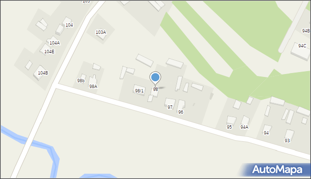 Łęg Starościński, Łęg Starościński, 98, mapa Łęg Starościński