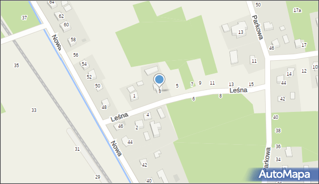 Łęg Tarnowski, Leśna, 3, mapa Łęg Tarnowski