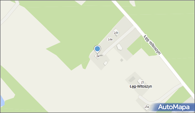 Łęg-Witoszyn, Łęg-Witoszyn, 14, mapa Łęg-Witoszyn