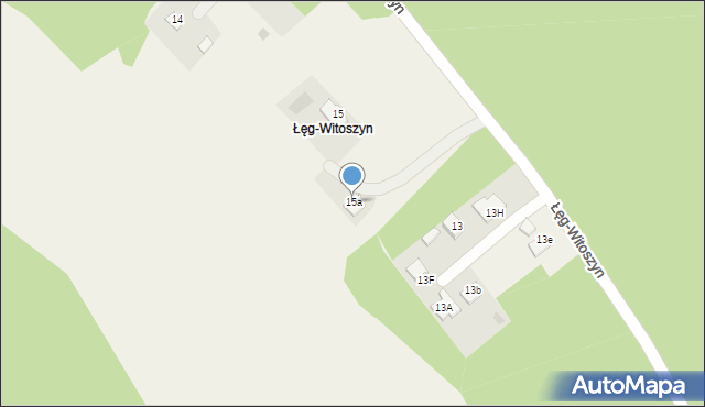 Łęg-Witoszyn, Łęg-Witoszyn, 15a, mapa Łęg-Witoszyn