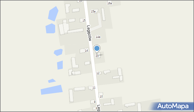 Legęzów, Legęzów, 13, mapa Legęzów