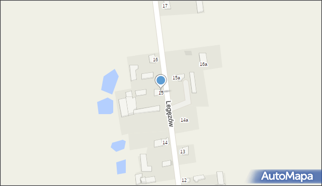Legęzów, Legęzów, 15, mapa Legęzów