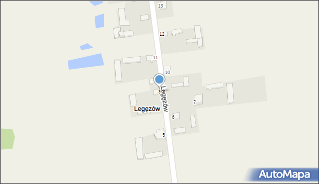 Legęzów, Legęzów, 8, mapa Legęzów